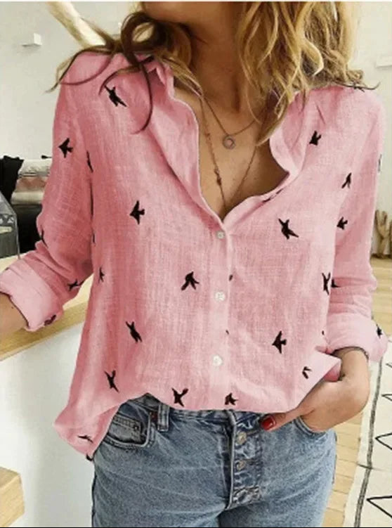 Noa | Vintage Linnen Blouse voor Warme Dagen