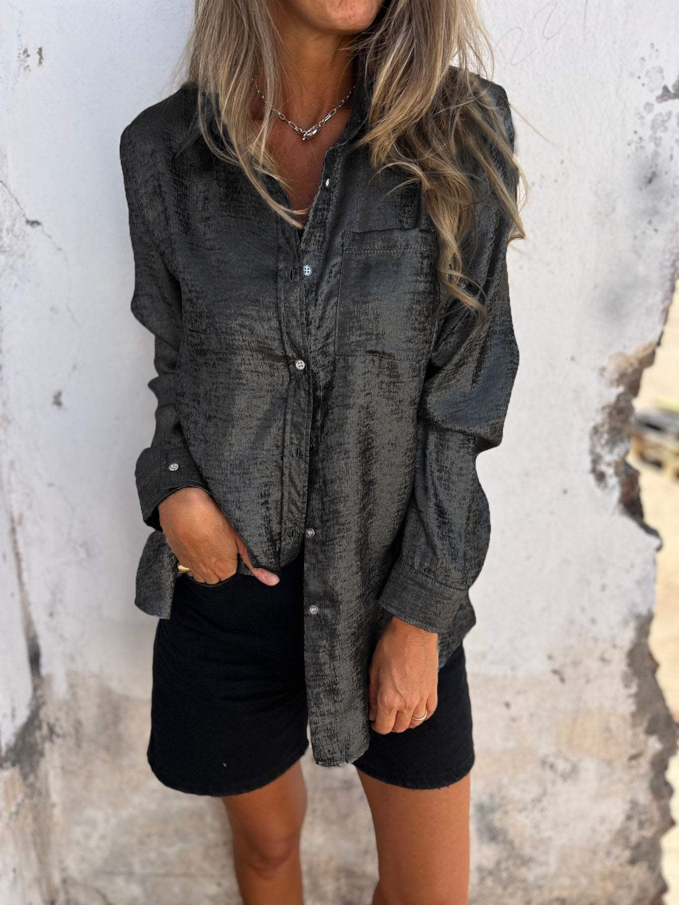 Nina | Stijlvol Glanzende blouse