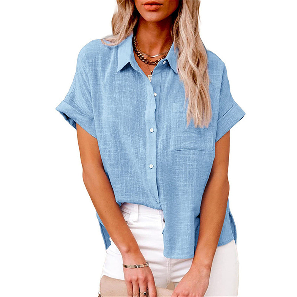 Celss | Zomerblouse van Katoen en Linnen met Relaxte Pasvorm