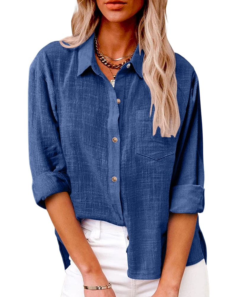 Zuci | Zomerse Blouse van Ademend Katoenlinnen