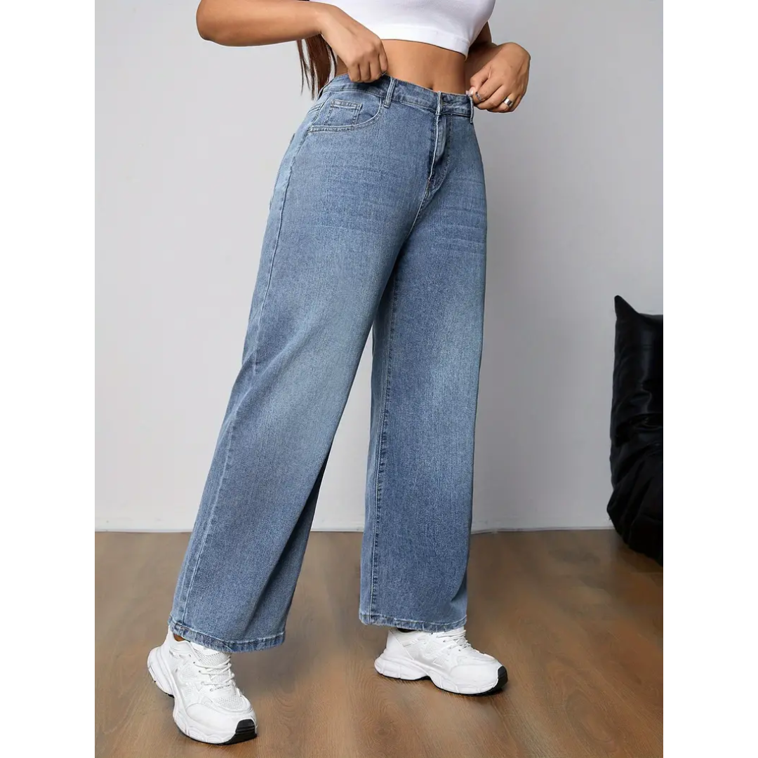 Lies | Zomerse Rechte Jeans met Eigentijdse Touch