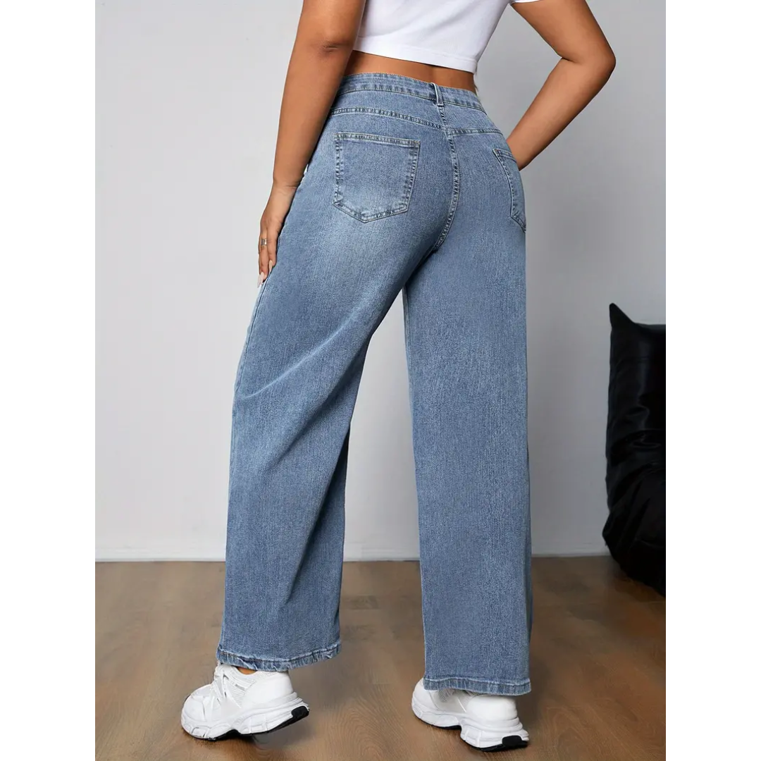 Lies | Zomerse Rechte Jeans met Eigentijdse Touch