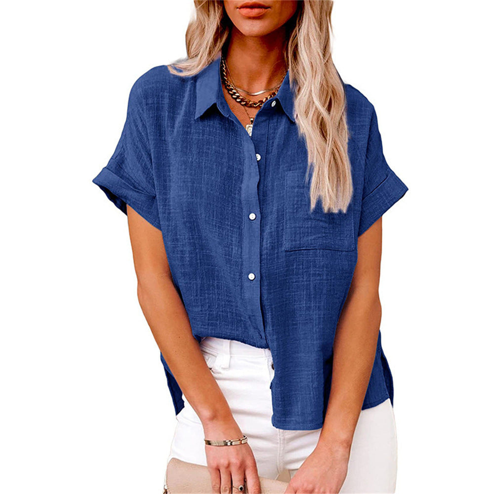 Celss | Zomerblouse van Katoen en Linnen met Relaxte Pasvorm