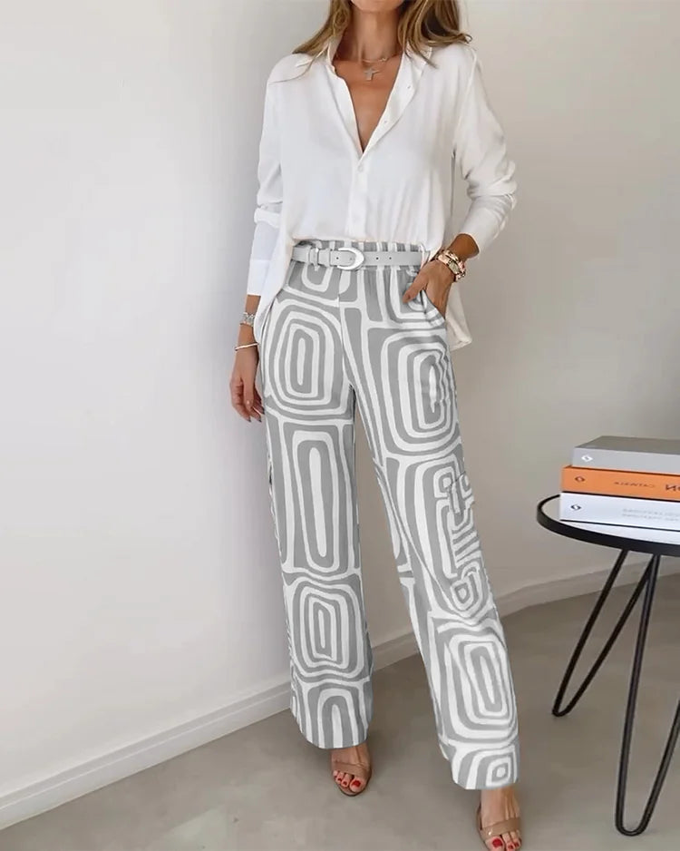 Athena | Stijlvolle Tweedelige Zomerset met Patroon