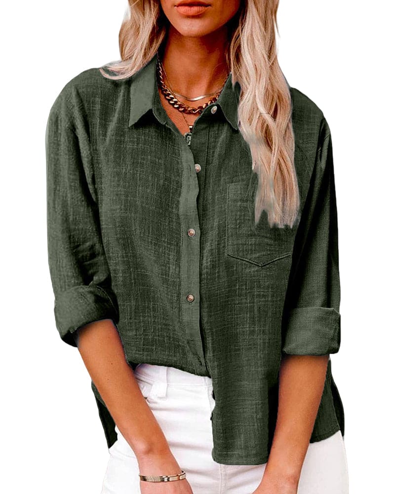 Zuci | Zomerse Blouse van Ademend Katoenlinnen
