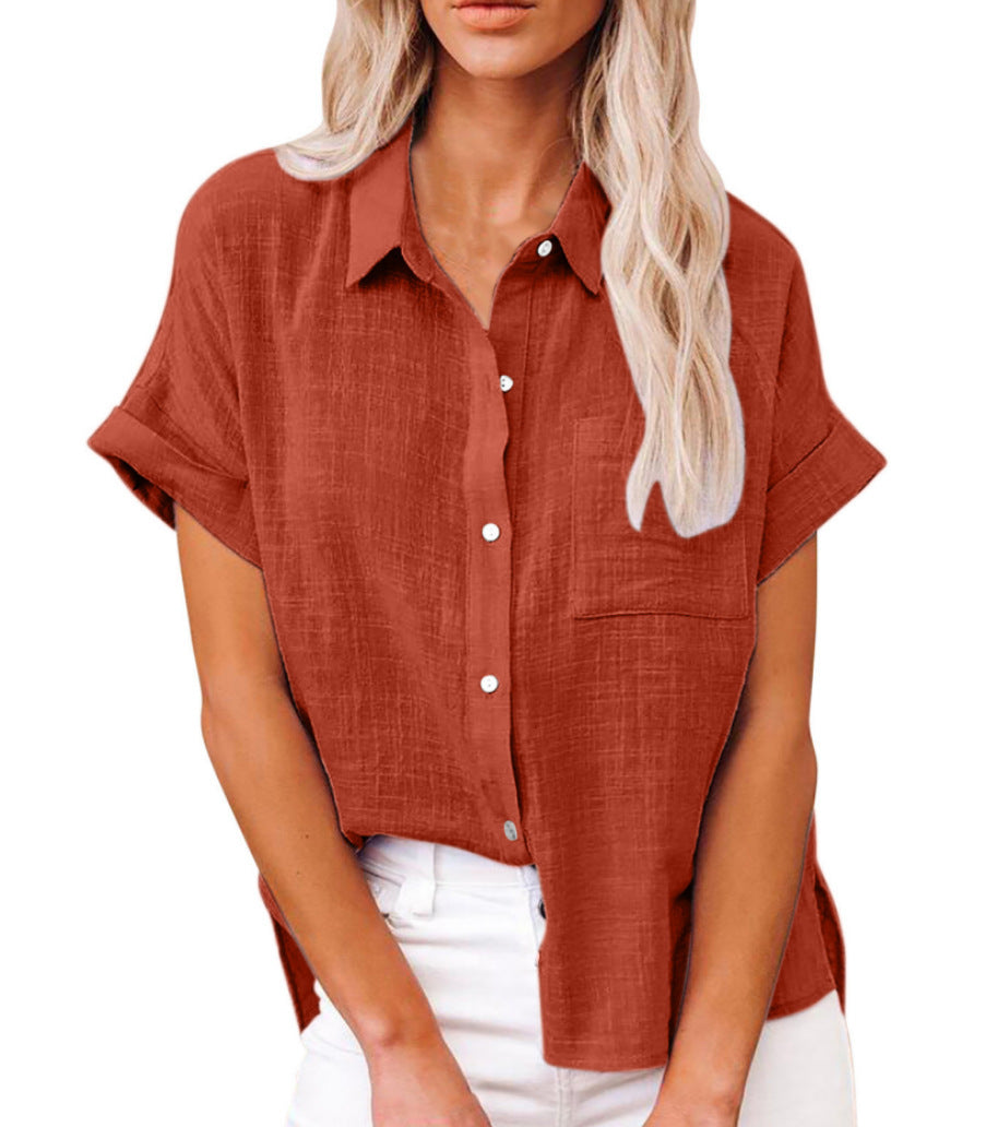Celss | Zomerblouse van Katoen en Linnen met Relaxte Pasvorm