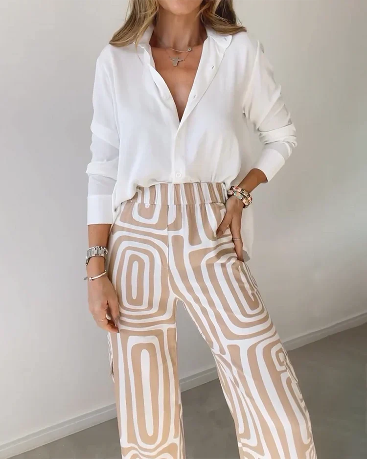 Athena | Stijlvolle Tweedelige Zomerset met Patroon
