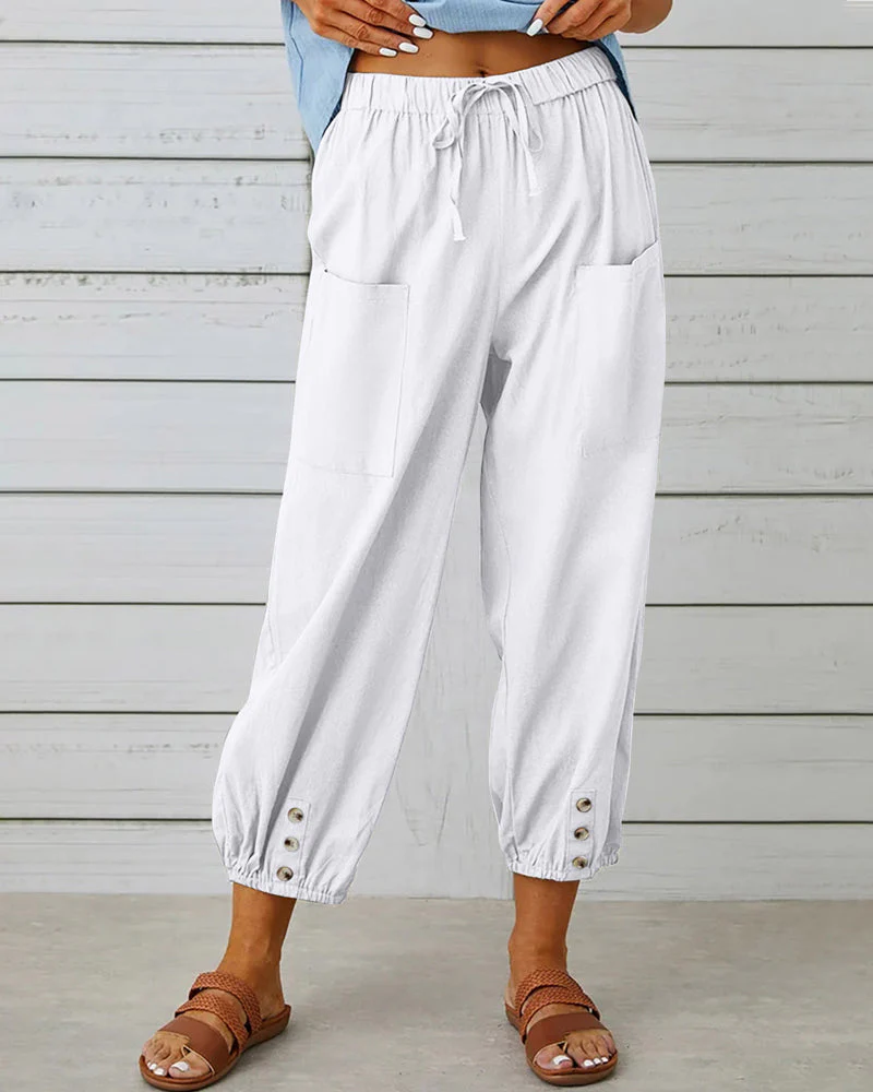 Kenly | Relaxte Broek met Elastische Boorden en Zomerse Comfort