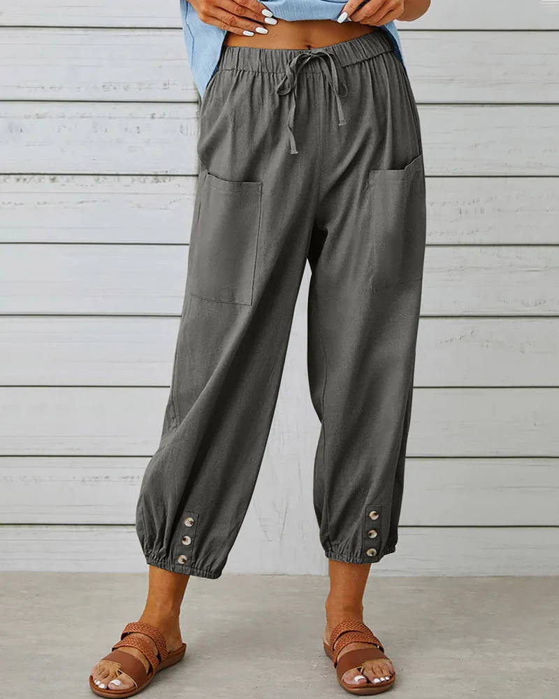 Kenly | Relaxte Broek met Elastische Boorden en Zomerse Comfort