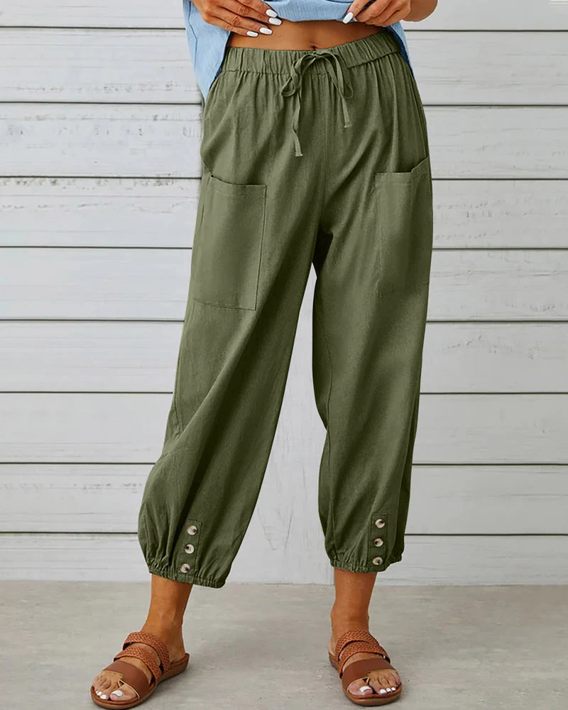 Kenly | Relaxte Broek met Elastische Boorden en Zomerse Comfort