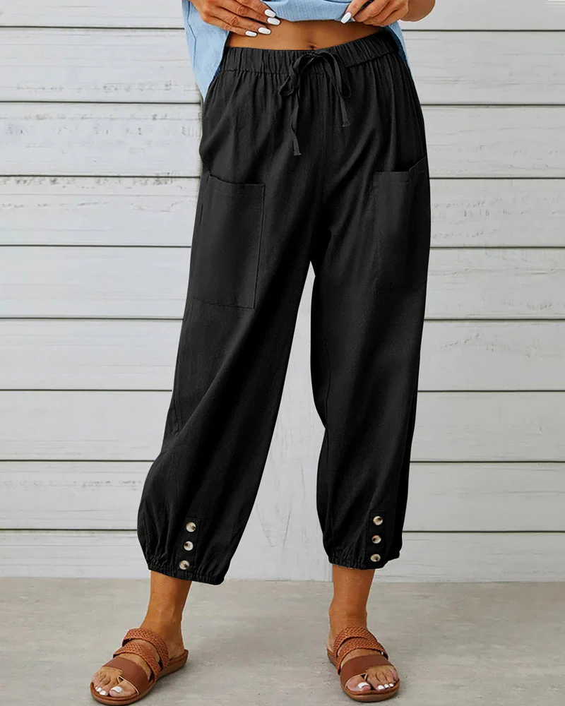 Kenly | Relaxte Broek met Elastische Boorden en Zomerse Comfort