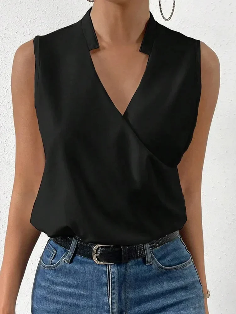 Brenda | Dames Blouse Mouwloos - Bloemenprint - V-Hals - Zomer Top