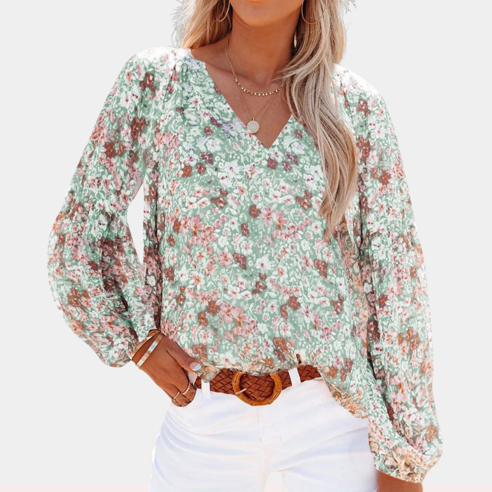 Chiffon | Vrouwelijke Zomerblouse met Romantische Print
