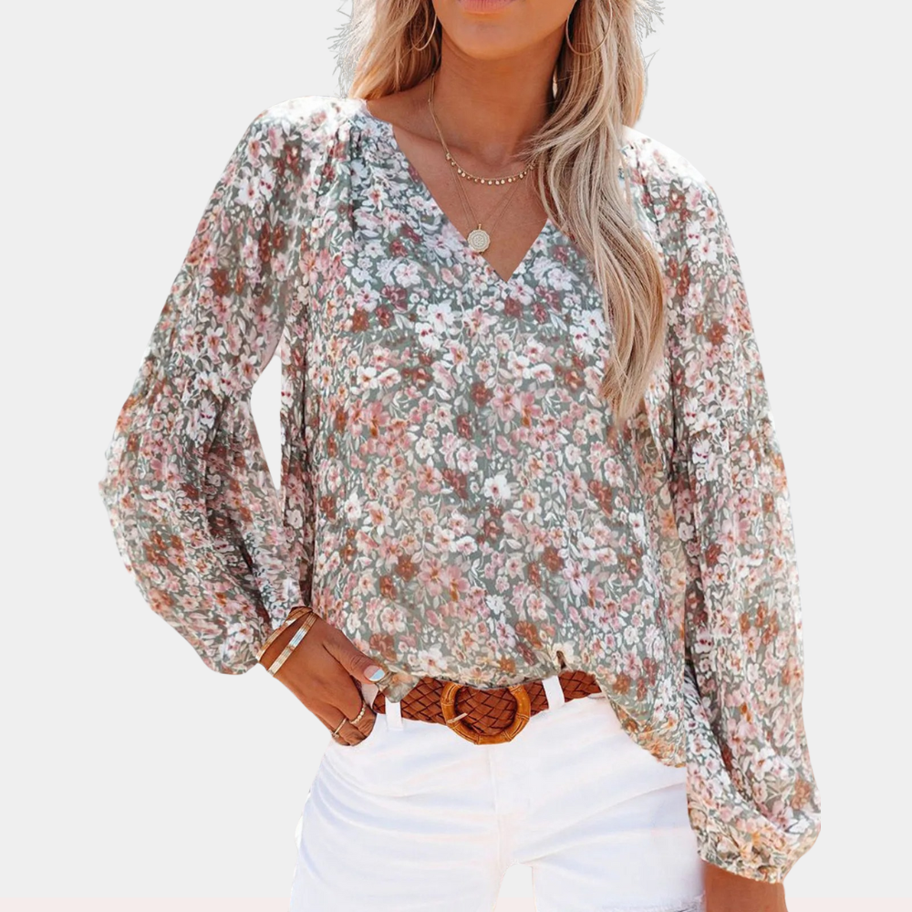 Chiffon | Vrouwelijke Zomerblouse met Romantische Print