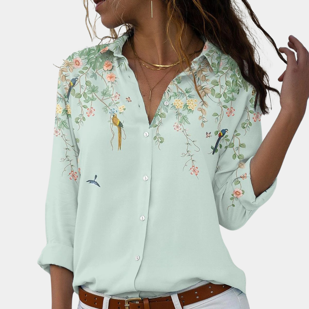 Hessly | Luchtige Damesblouse met Zomerse Bloemenprint