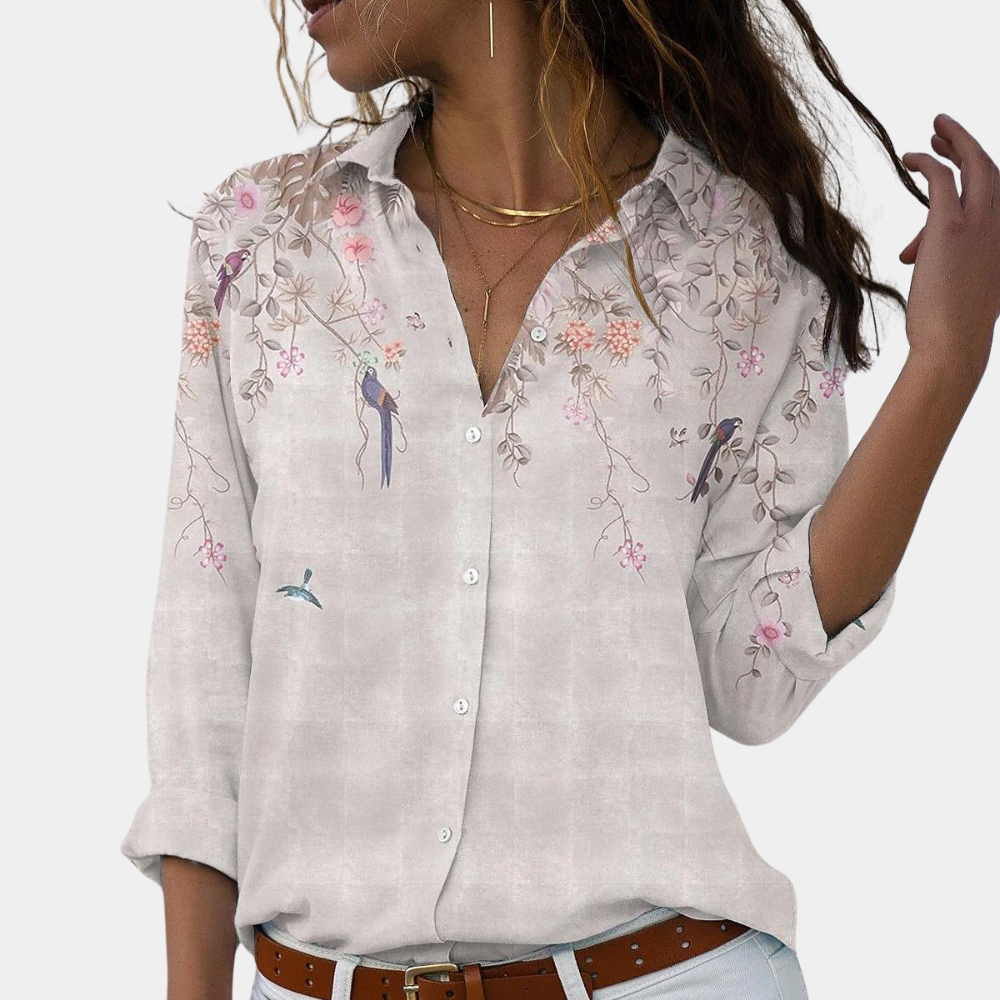 Hessly | Luchtige Damesblouse met Zomerse Bloemenprint