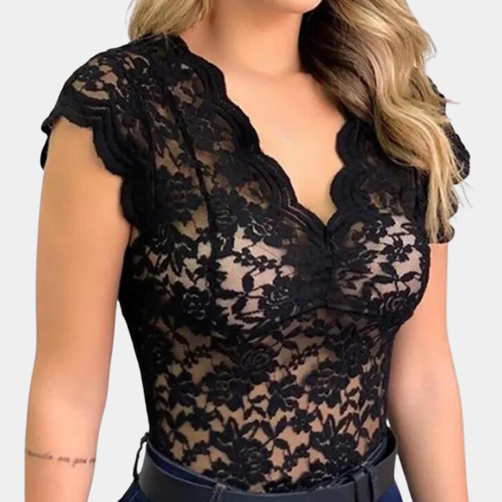 Aneliek | Luchtige Kanten Zomerblouse voor Dames