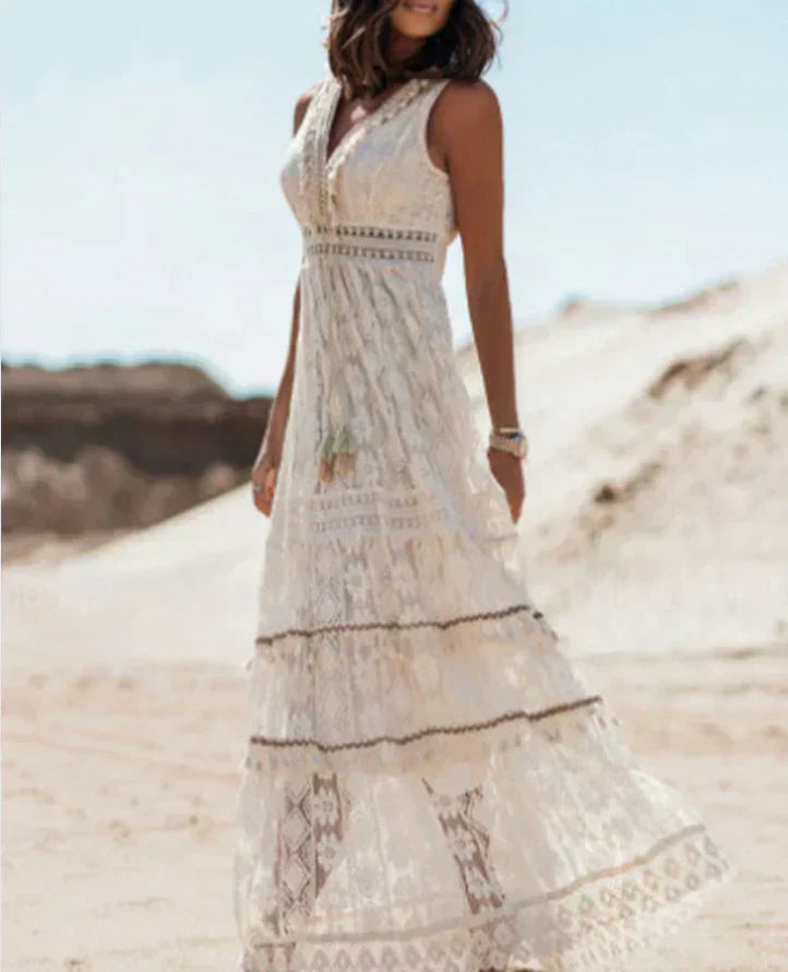 Elowynn | Luchtige Boho Kantjurk met Tijdloze Details