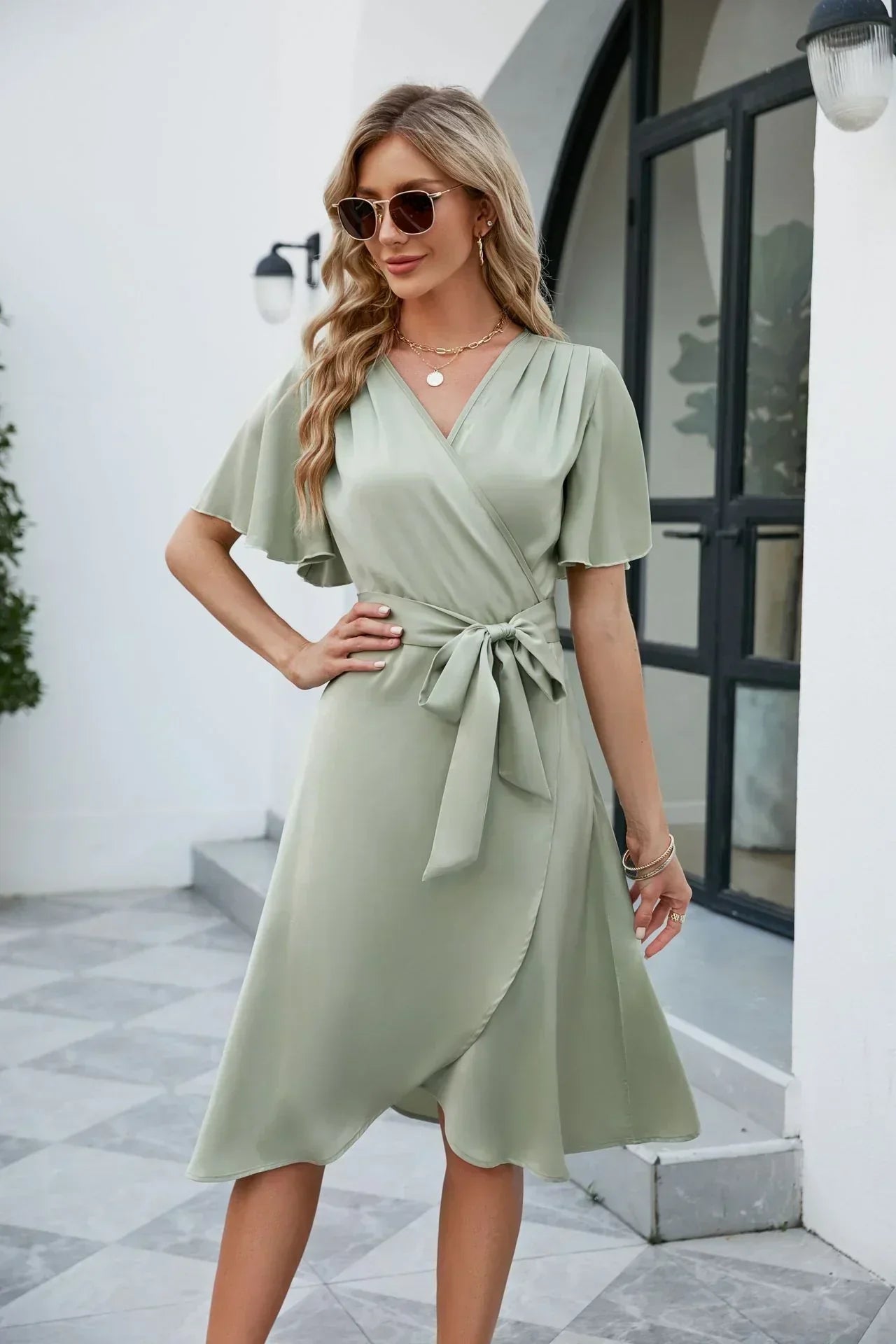 Noé | Elegante Wikkeljurk die je Taille Opent en Omarmt