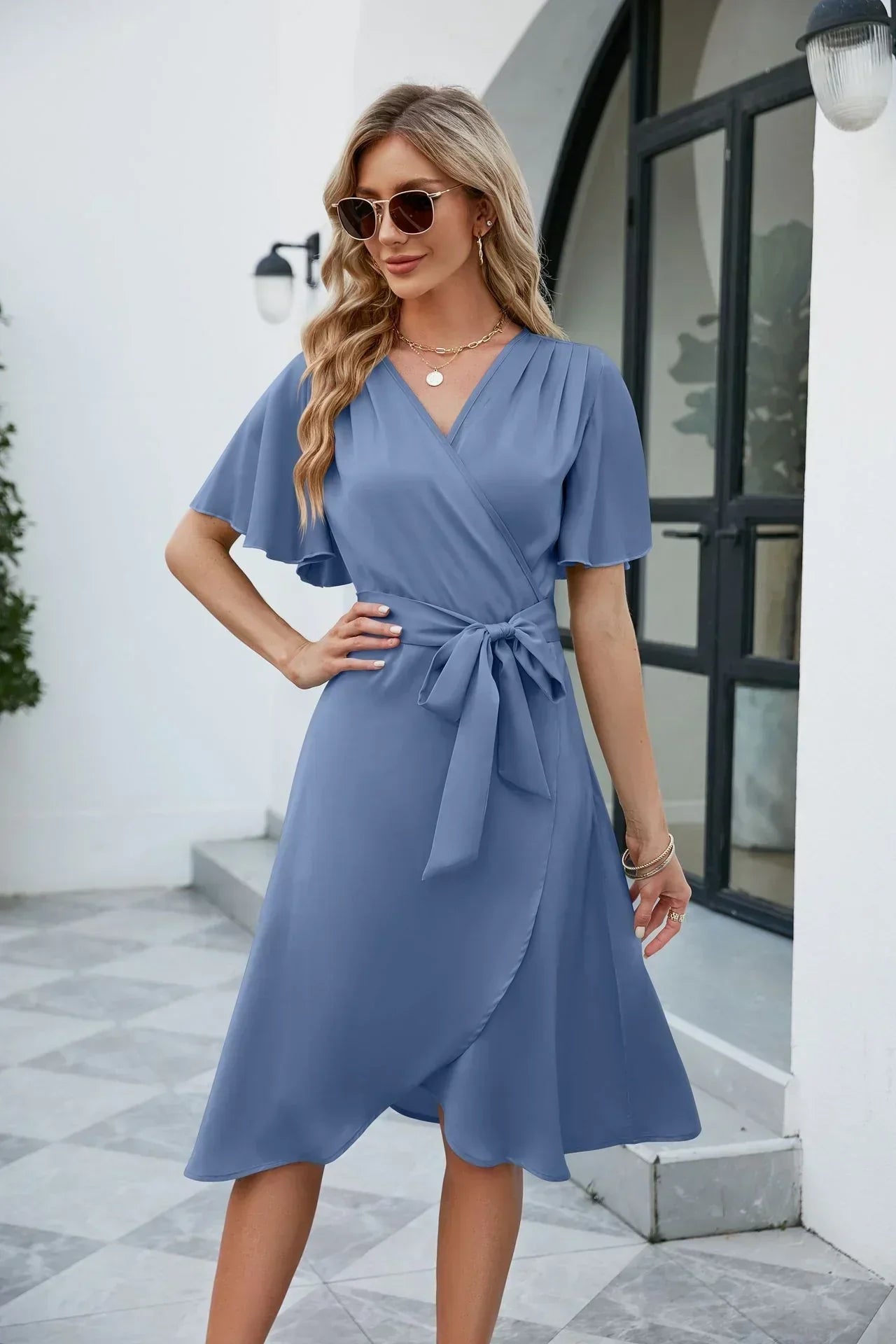 Noé | Elegante Wikkeljurk die je Taille Opent en Omarmt