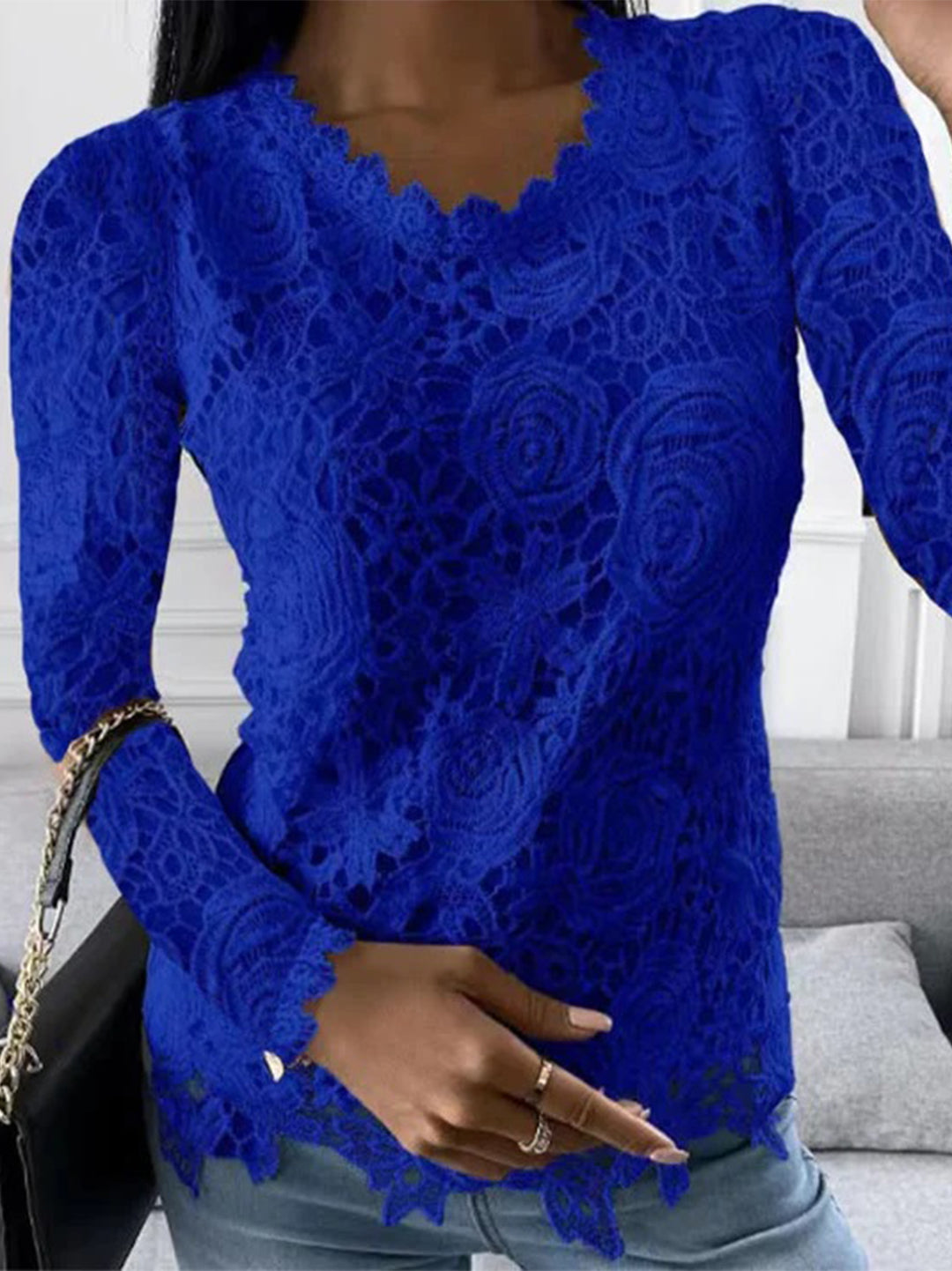 Ellie| Luchtige Lange Top met Elegante Lange Mouwen