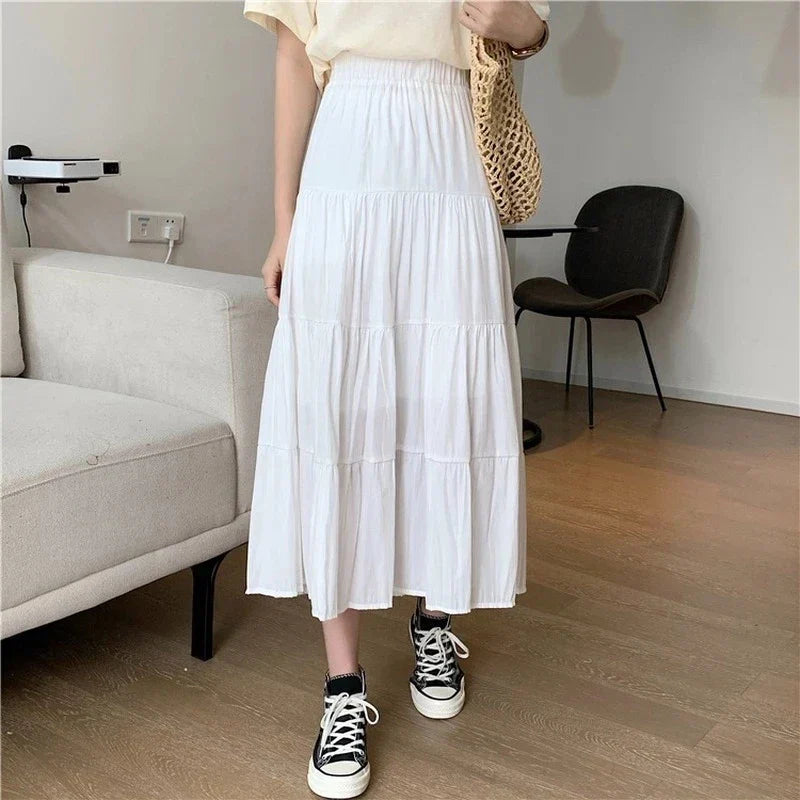 Aurélie | Plissé Midi Rok – Vrouwelijke Elegantie & Comfort