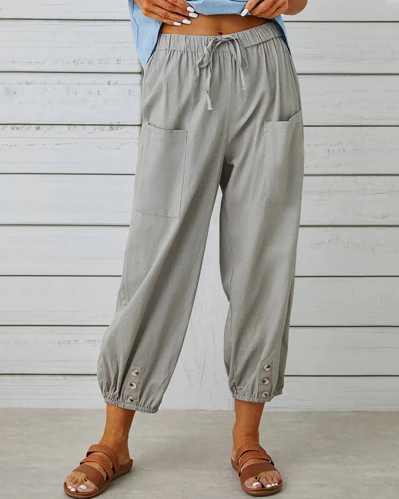Kenly | Relaxte Broek met Elastische Boorden en Zomerse Comfort