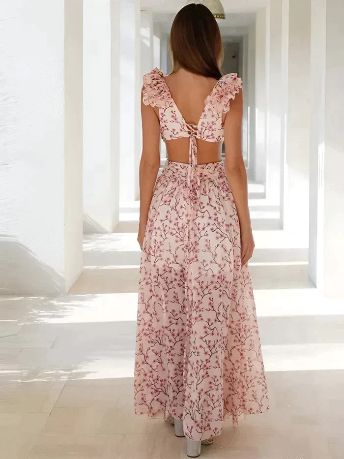 Dakota | Elegante maxi-jurk met sierlijke schouderruches