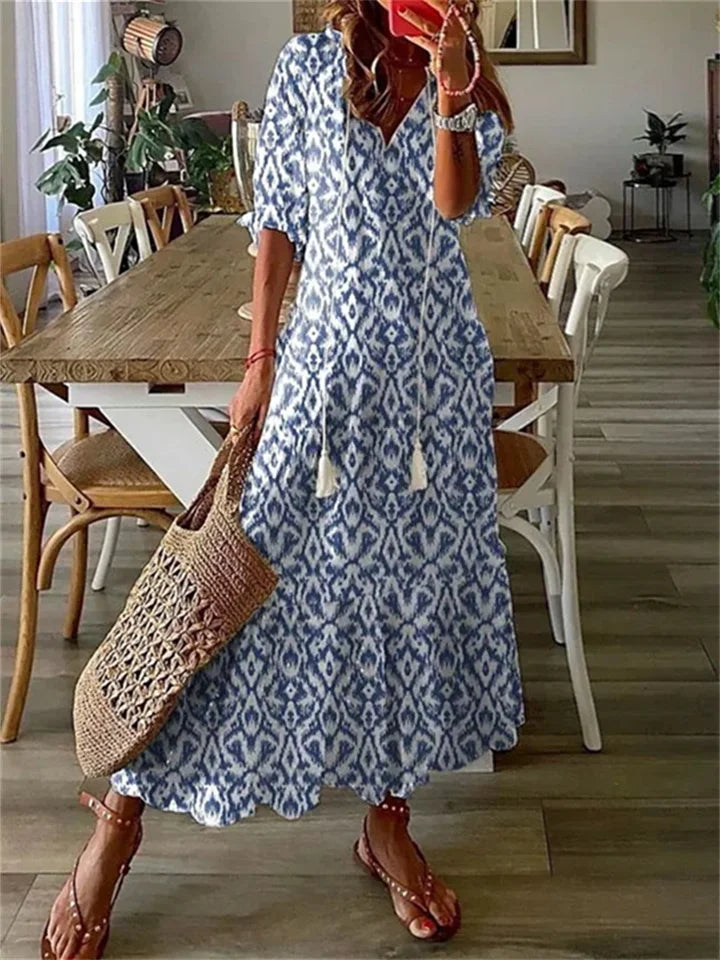 Kyona | Maxi Jurk vol Zomerse Pracht en Vrouwelijkheid