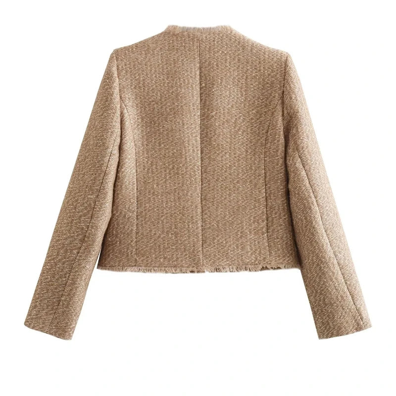 Fleur | Trendy Modieuze patroon bouclé jacket