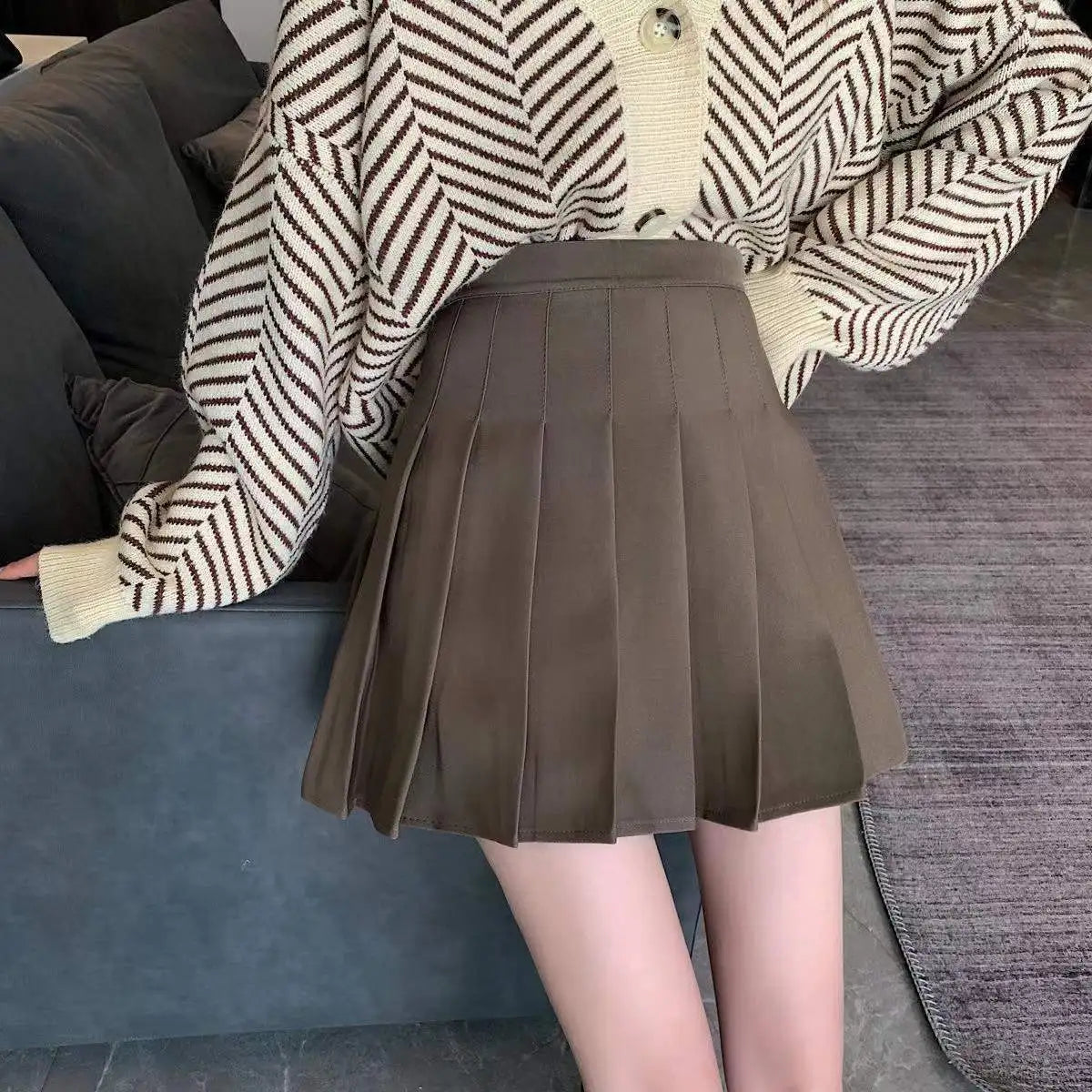 Isalie | Plissé Mini Rok met High Waist – Vrouwelijk & Modieus