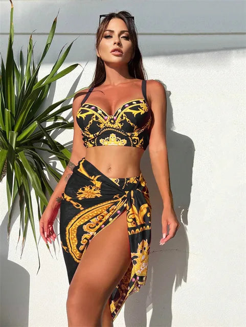 Sophie | Bikini Set met Hoge Taille en 3 Delen