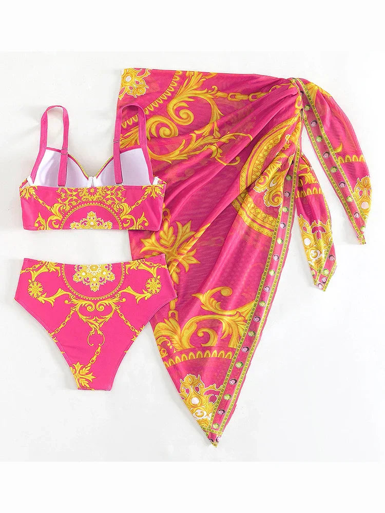 Sophie | Bikini Set met Hoge Taille en 3 Delen
