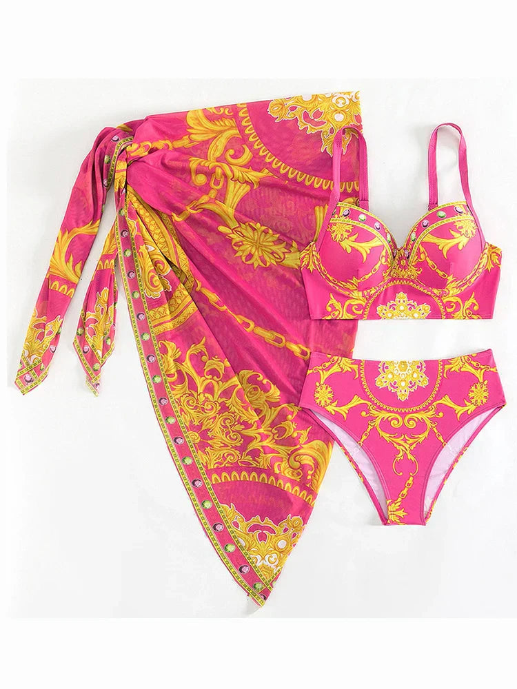 Sophie | Bikini Set met Hoge Taille en 3 Delen