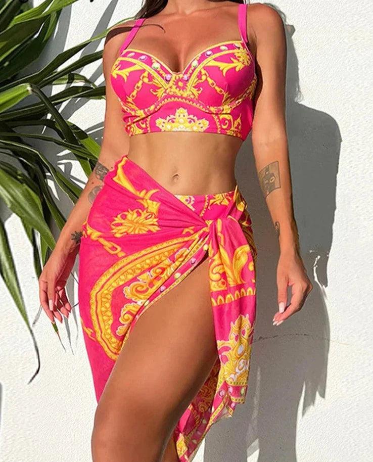 Sophie | Bikini Set met Hoge Taille en 3 Delen