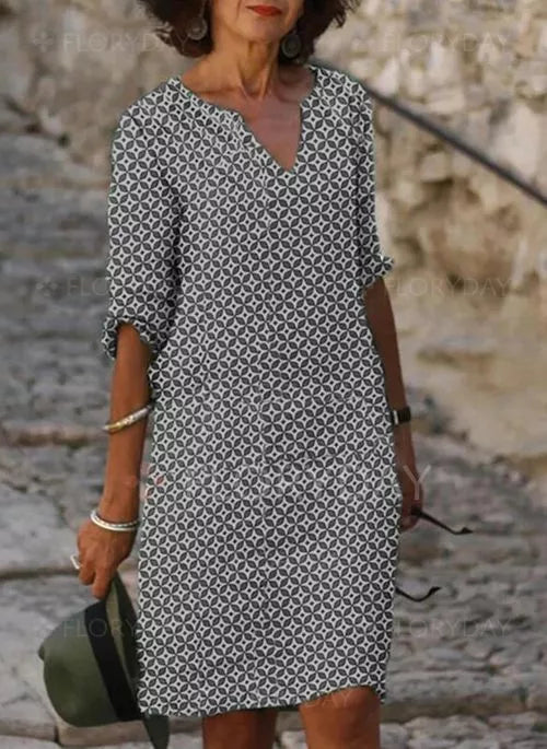 Karine | Jurk tot op de Kuit met Zomerse Elegant