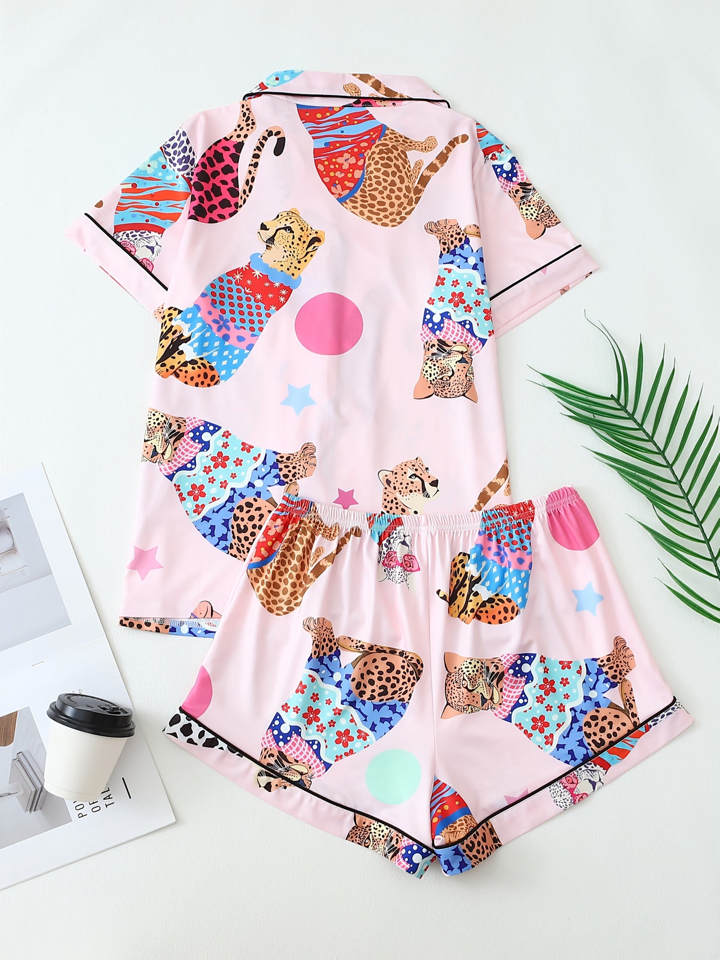 Isabella | Luchtige Dames Pyjama Set – Zomers & Vrolijk in KleurComfortabele Thuisoutfit