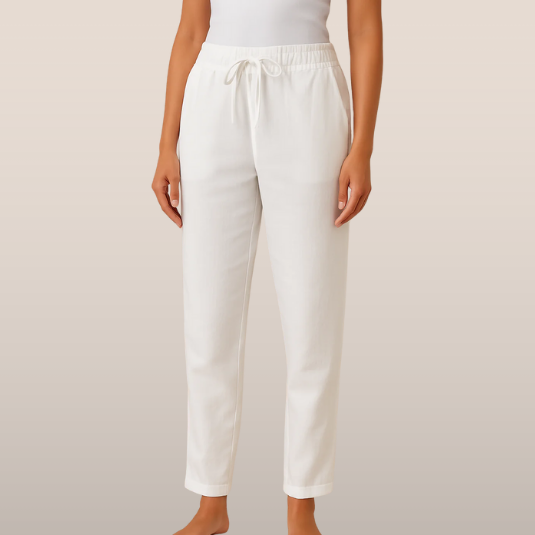 Keala | Luchtige Broek met Comfortabele Pasvorm en Trekkoorddetail