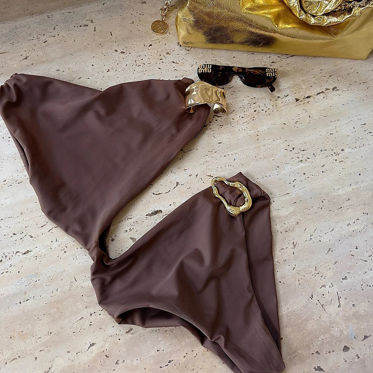 Lucie | Luxe Bikini met Elegante Gouden Details