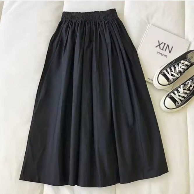 Jessie | Elegante Wijde Rok met Hoge Taille