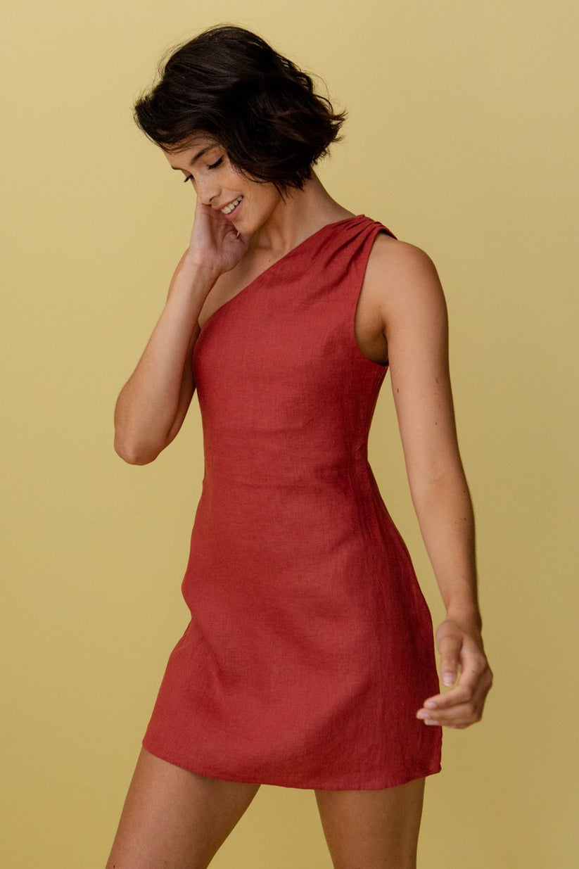 Selina | Maxi Jurk met Eén Schouderband voor Een Verfijnde Look