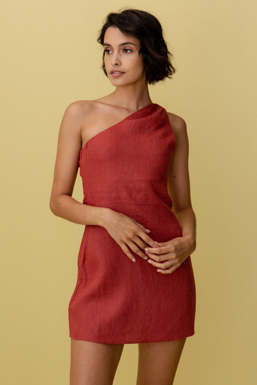 Selina | Maxi Jurk met Eén Schouderband voor Een Verfijnde Look