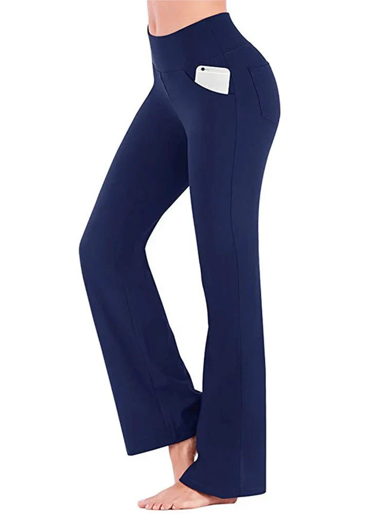 Livia | Zomerse Flared Sportbroek met Handig Zijvak
