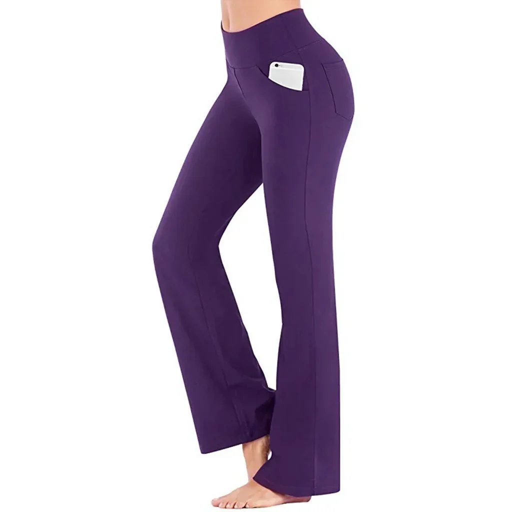 Livia | Zomerse Flared Sportbroek met Handig Zijvak