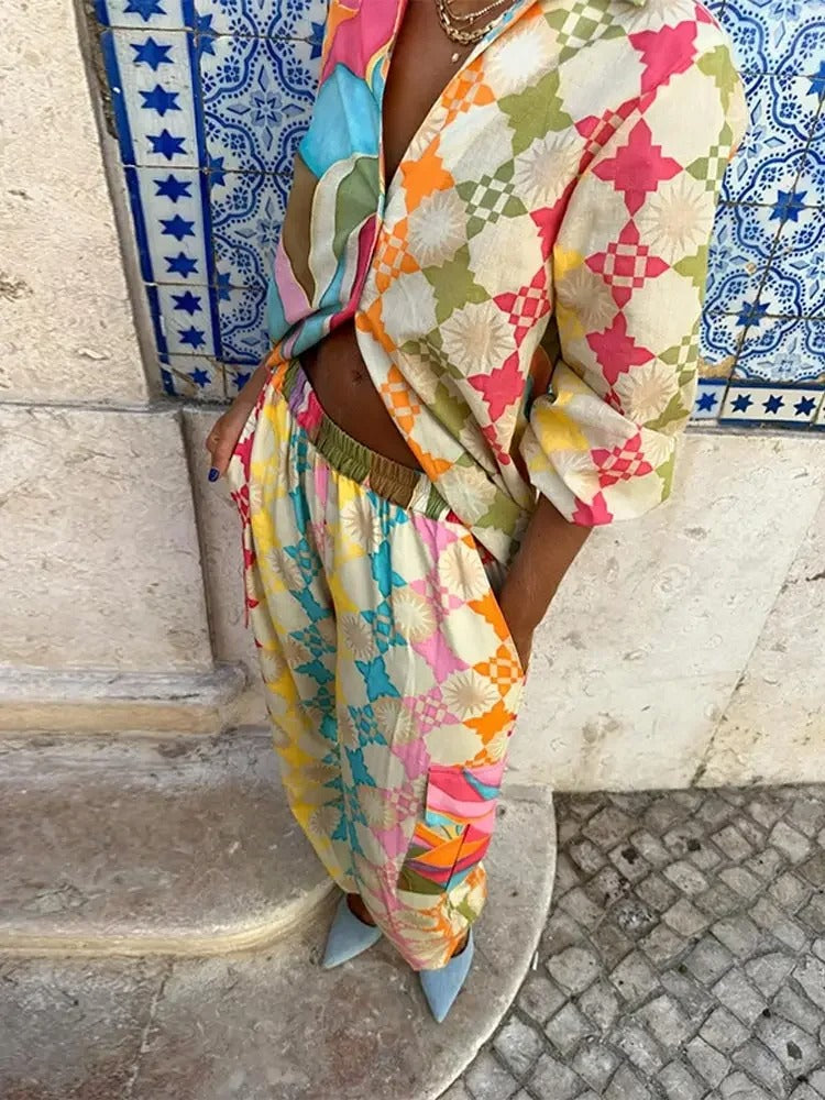 Fayola | Tropisch Tweedelig Setje en Jurk vol Zomerflair