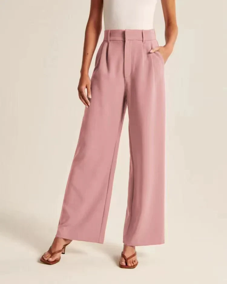 Marieke | Zomerse Broek met Wijde Pijpen en Verfijnde Taille