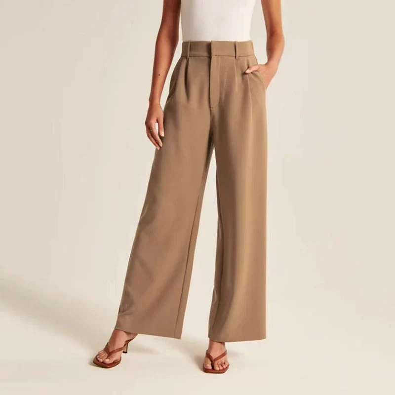 Marieke | Zomerse Broek met Wijde Pijpen en Verfijnde Taille