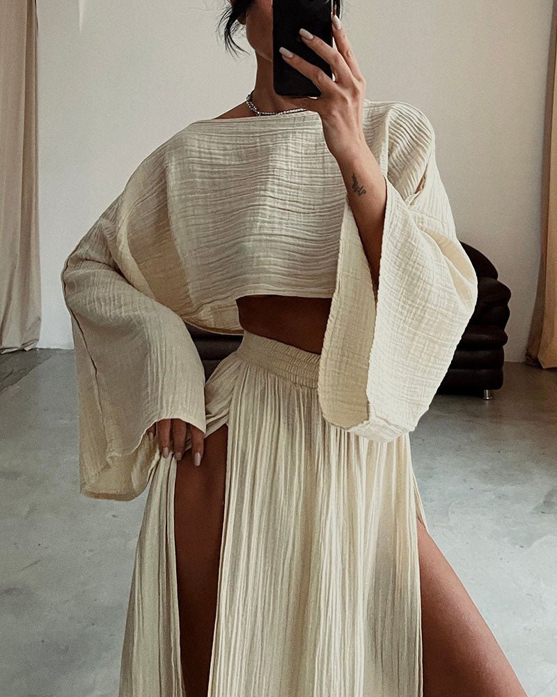 Juliette | Cropped Top en Maxi Rok - Tweedelige Zomerset
