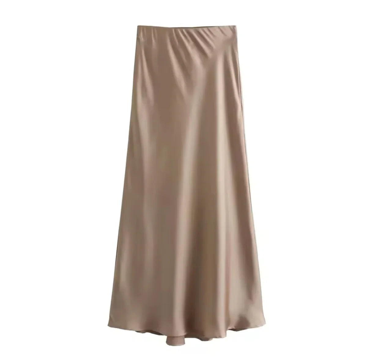 Sandra | Luxe Satijnen Midi Rok voor Dames