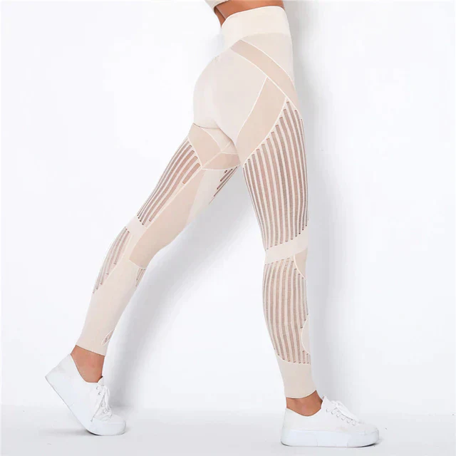 Sienna | Naadloze Sportlegging met Verfrissende Mesh Details
